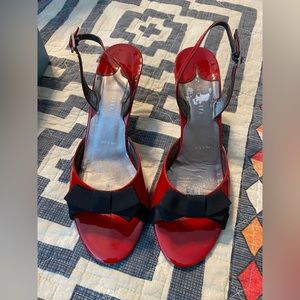 *PRICED TO SELL** Amalfi Dorella Red Kitten Heel Size 8 1/2 *damaged*
